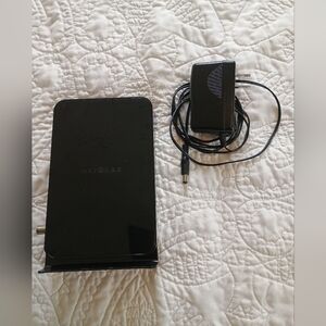 Netgear Black Modem with Power Adapter